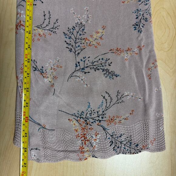 NWT Daniel Rainn Floral Knit Open Front Long Sleeve Cardigan Pink Women Size M - Picture 12 of 12